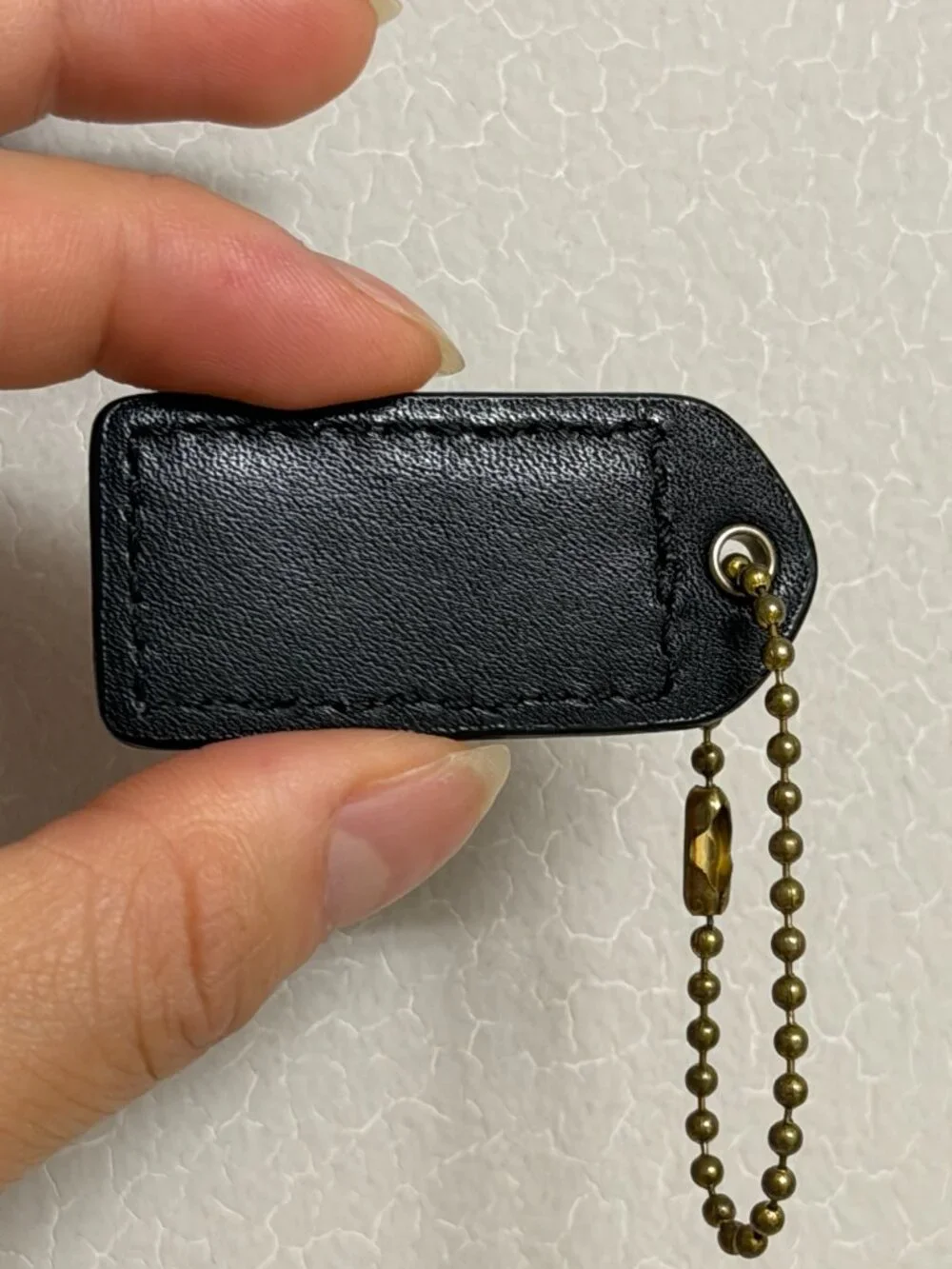 Black Y2K Vintage Coach Hang Tag with Gold Chain (rare)